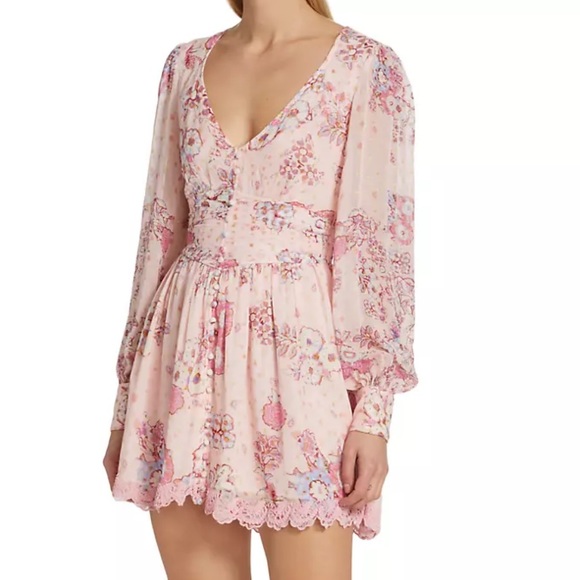 NWT Hemant and Nandita floral button mini dress size XS - Picture 6 of 9